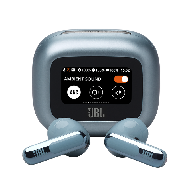 JBL Live Flex 3 - Blue - True wireless noise-cancelling open-stick earbuds - Hero image number null